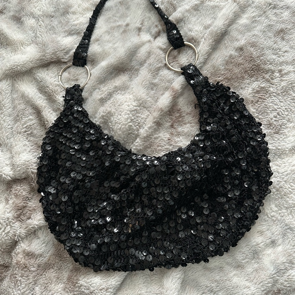 Apt. 9 Black Sequin Hobo Bag